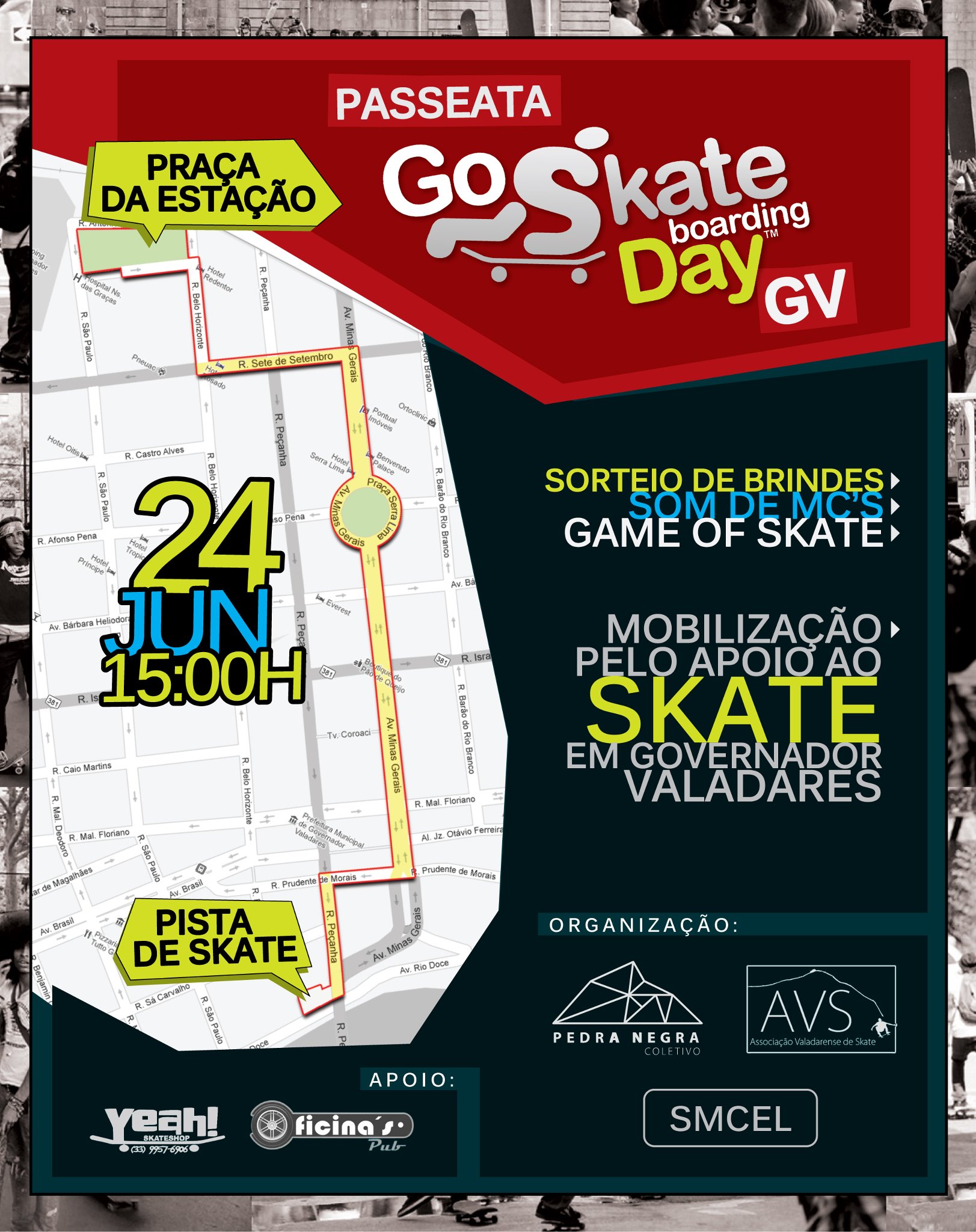 Evento de skate em Governador Valadares, MG